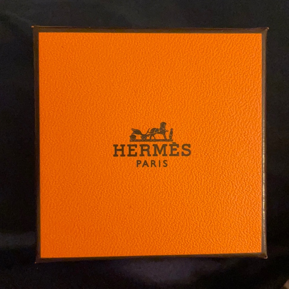 Hermès Pop earrings in Marron Glace. Absolutely stunning